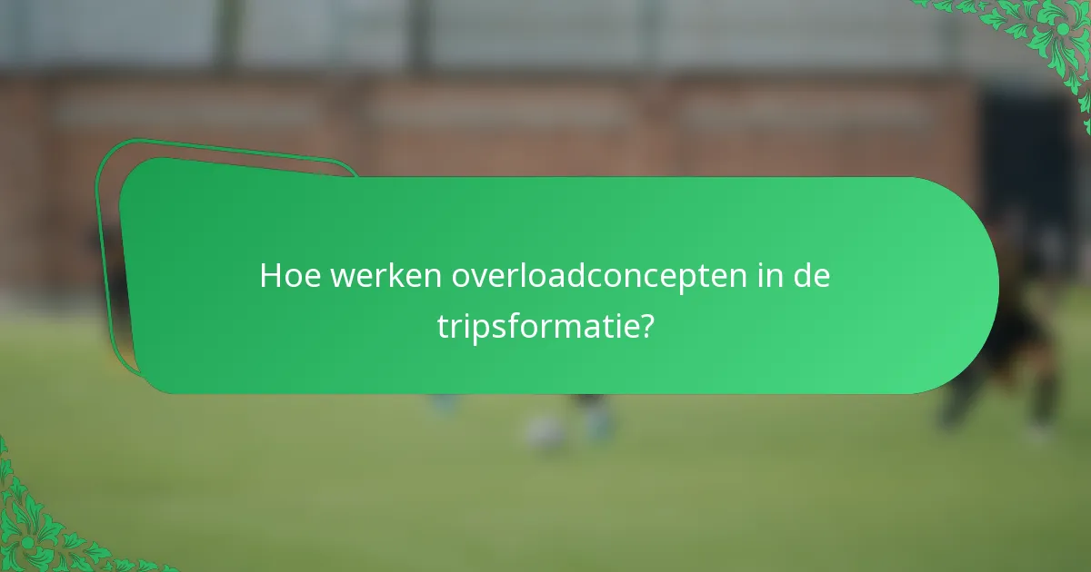 Hoe werken overloadconcepten in de tripsformatie?